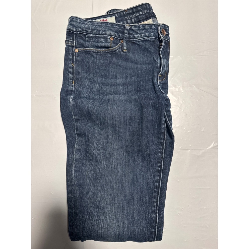 Banana Republic Urban Boot Cut Jeans Women's Size 4‎ Dark Wash Denim Stretch